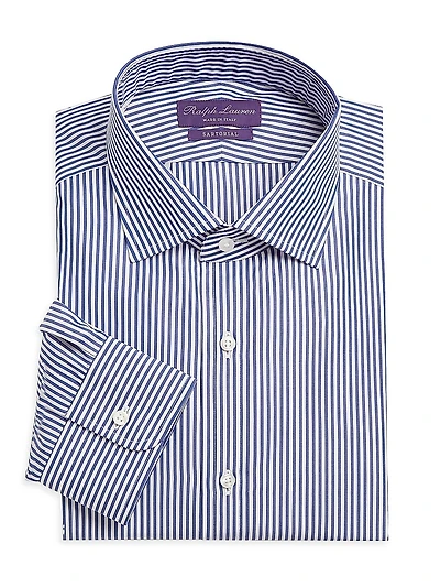 Aston Striped Tailored Long-Sleeve Dress Shirt