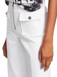 Azure Cropped Wide-Leg Pants