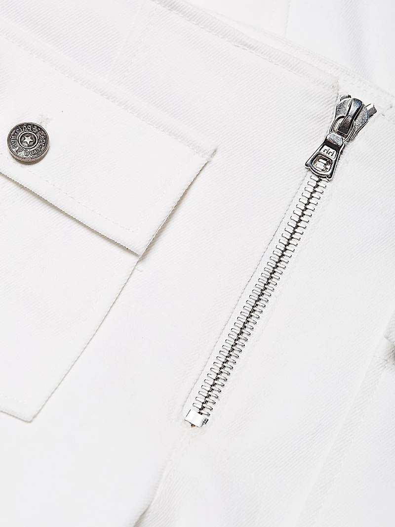 Azure Cropped Wide-Leg Pants