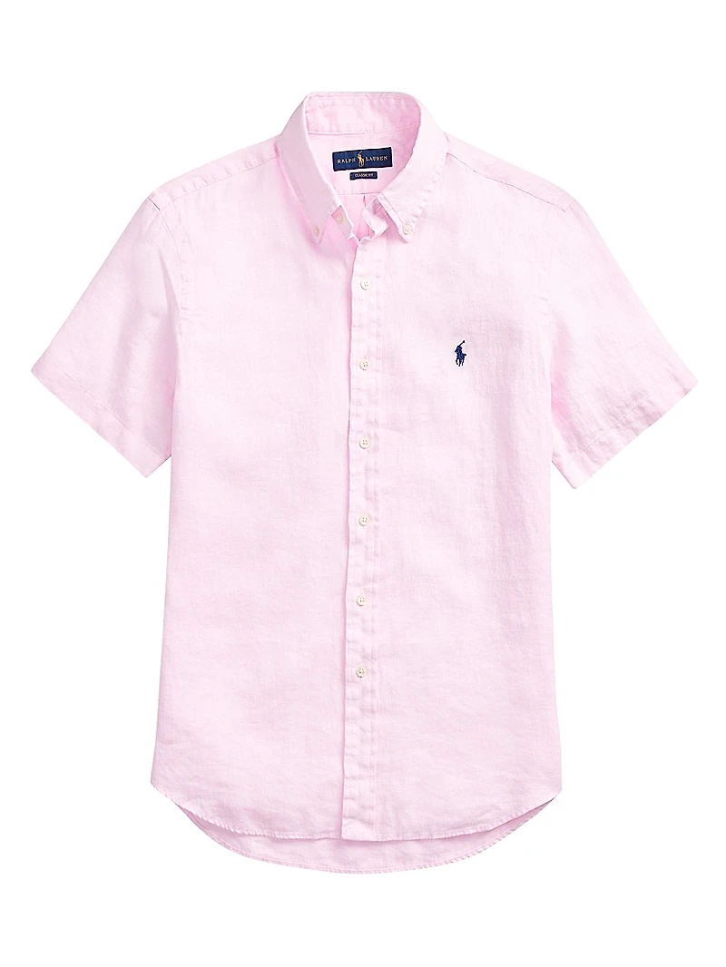 Classic-Fit Short-Sleeve Linen Shirt