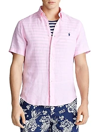 Classic-Fit Short-Sleeve Linen Shirt