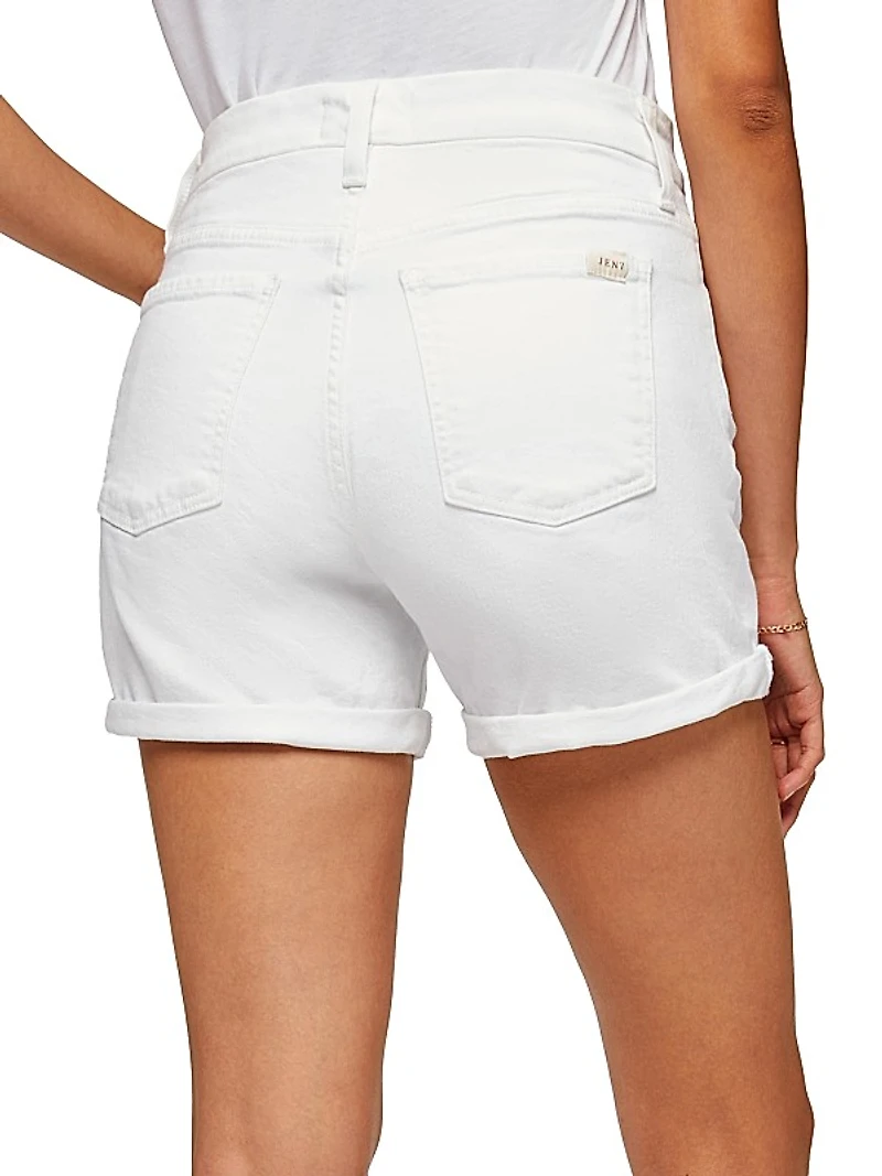 Mid-Rise Denim Rolled Shorts