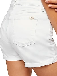 Mid-Rise Denim Rolled Shorts