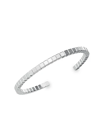 Ice Cube White Gold Bangle