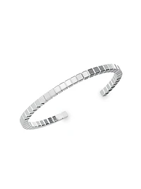 Ice Cube White Gold Bangle