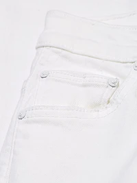 The Insider High-Rise Step Frayed-Hem Stretch Boot-Cut Jeans