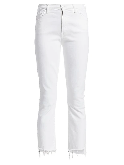 The Insider High-Rise Step Frayed-Hem Stretch Boot-Cut Jeans
