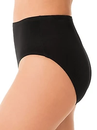 Solid Basic High-Waist Bikini Bottom