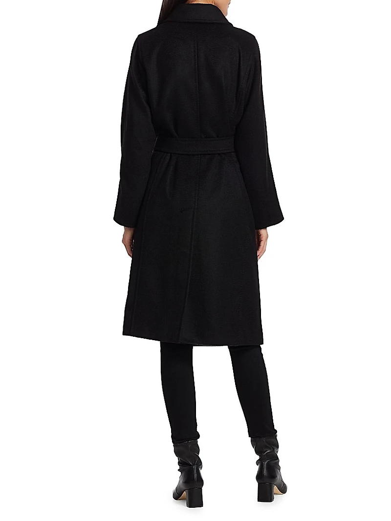 Manuela Icon Camel Hair Wool Wrap Coat