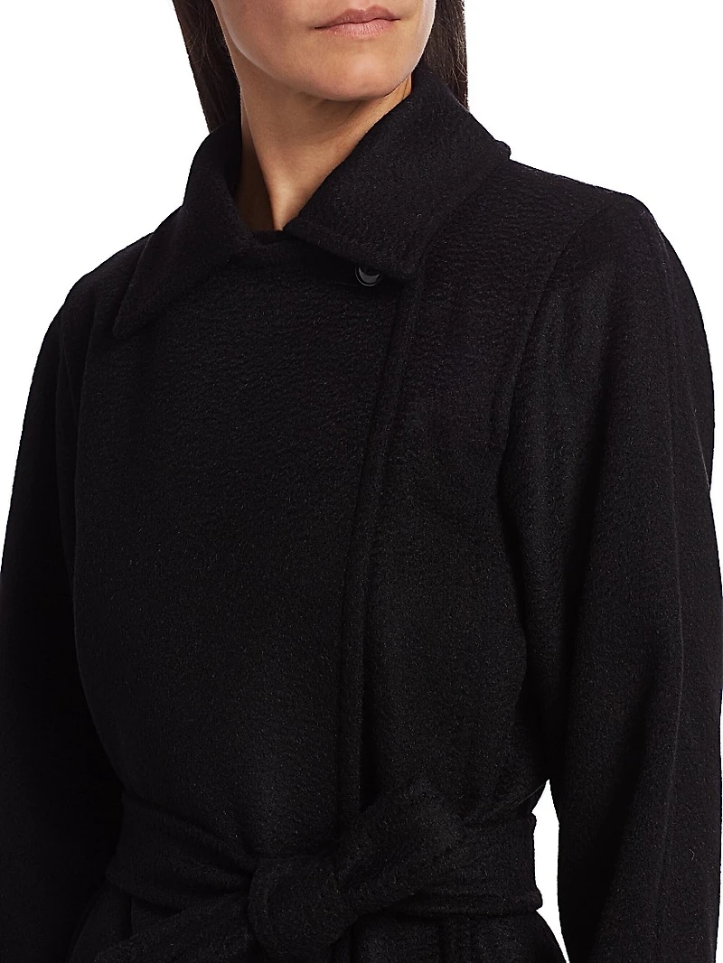 Manuela Icon Camel Hair Wool Wrap Coat