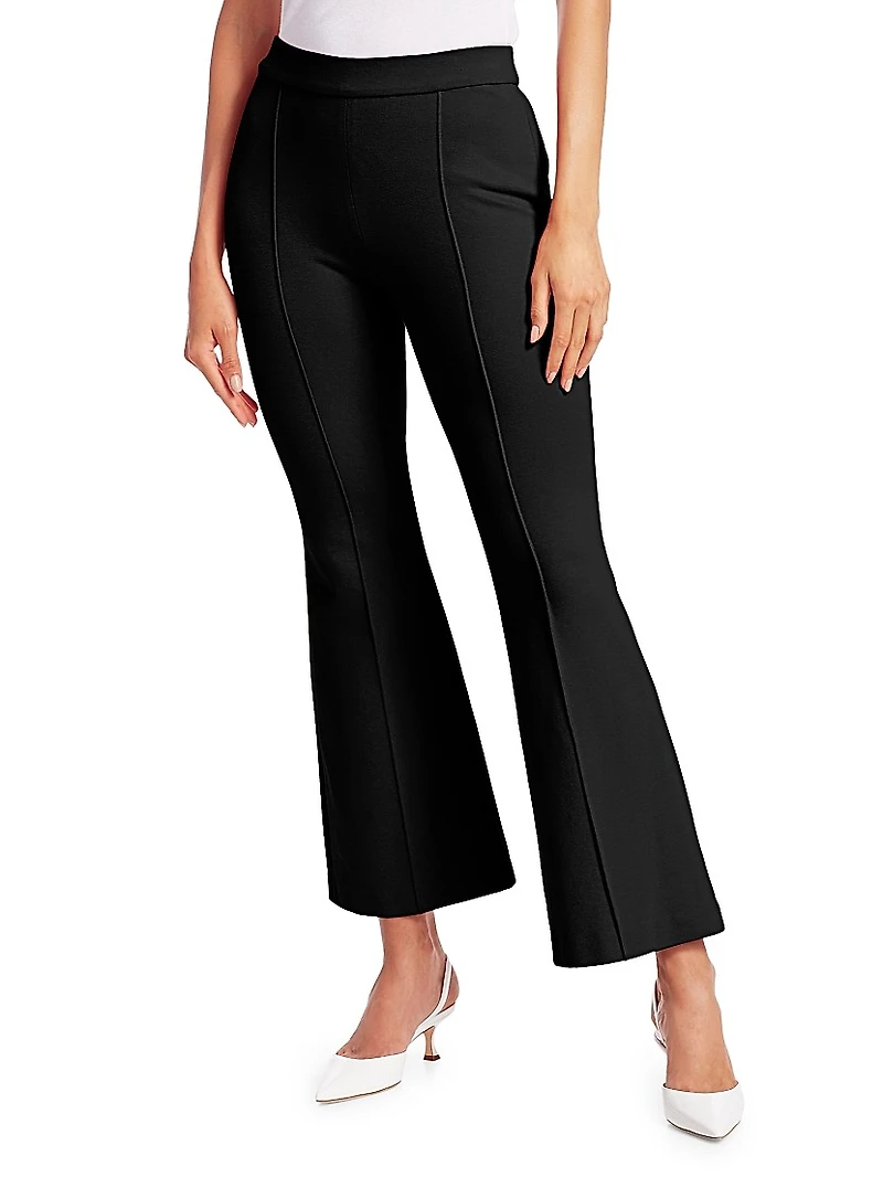 Pull-On Cropped Flare Pants