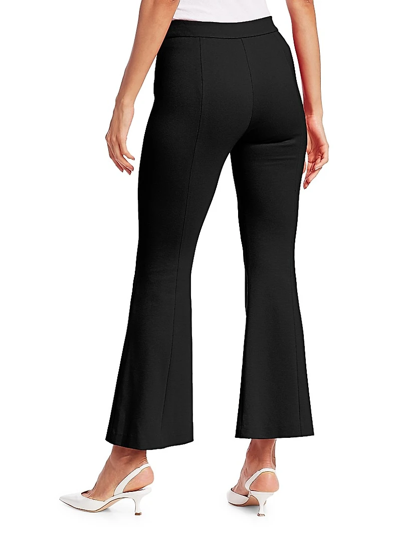 Pull-On Cropped Flare Pants