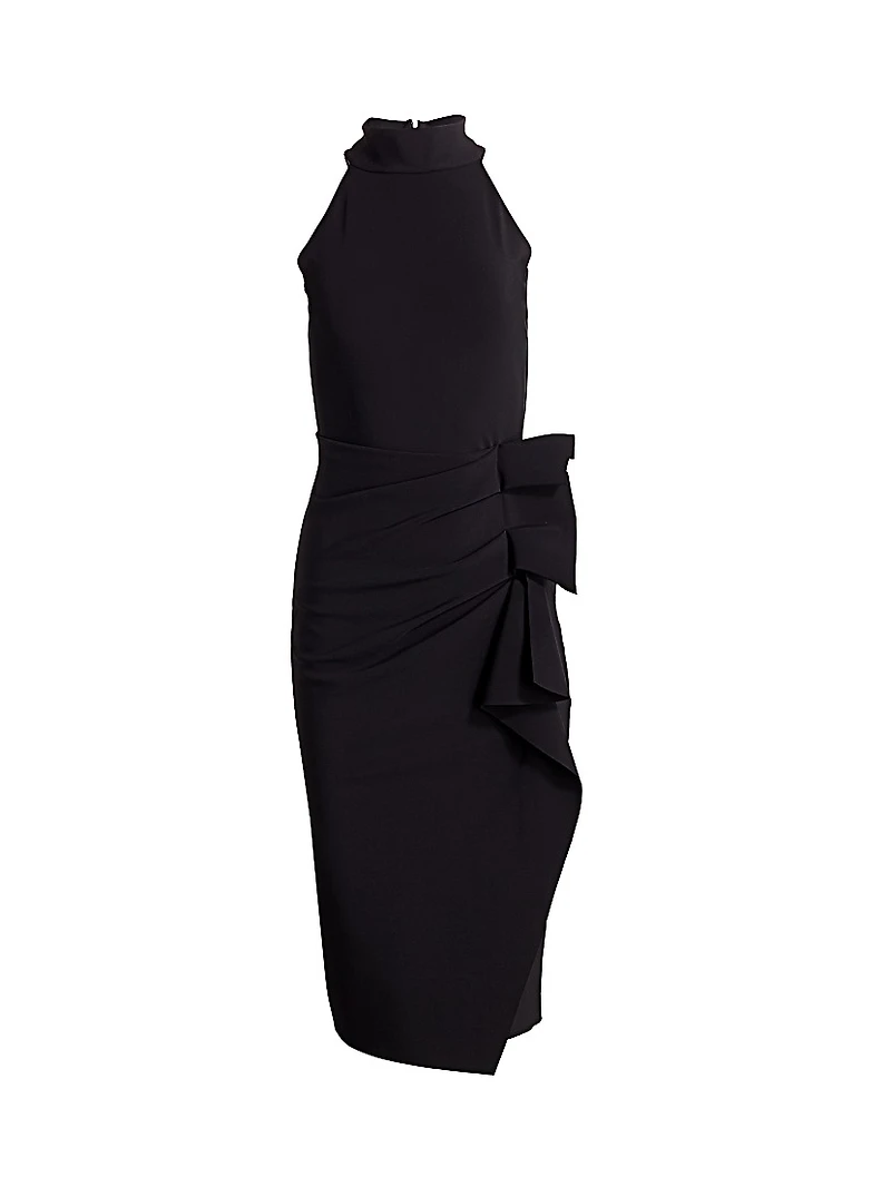 Halter Ruffle Midi Dress