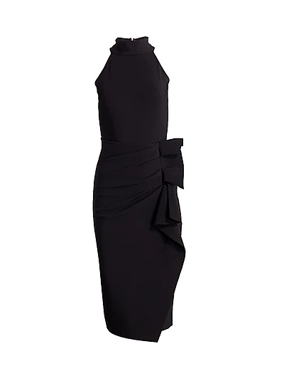 Halter Ruffle Midi Dress