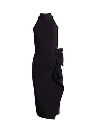 Halter Ruffle Midi Dress
