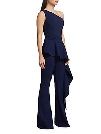 Kincso One-Shoulder Peplum Jumpsuit
