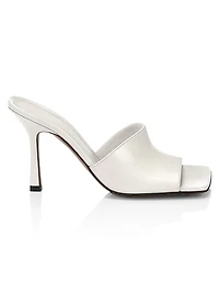 Stretch Leather Mules