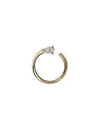 Serti Sur Vide 18K Rose Gold & 0.25 TCW Diamond Single Hoop Earring - Left Or Right