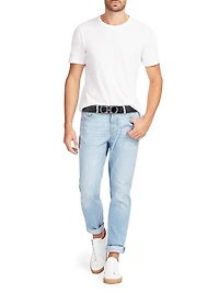 Double Gancini Buckle Adjustable Cut-to-Size Reversible Belt