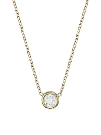Paris 14K Yellow Gold & Diamond Pendant Necklace