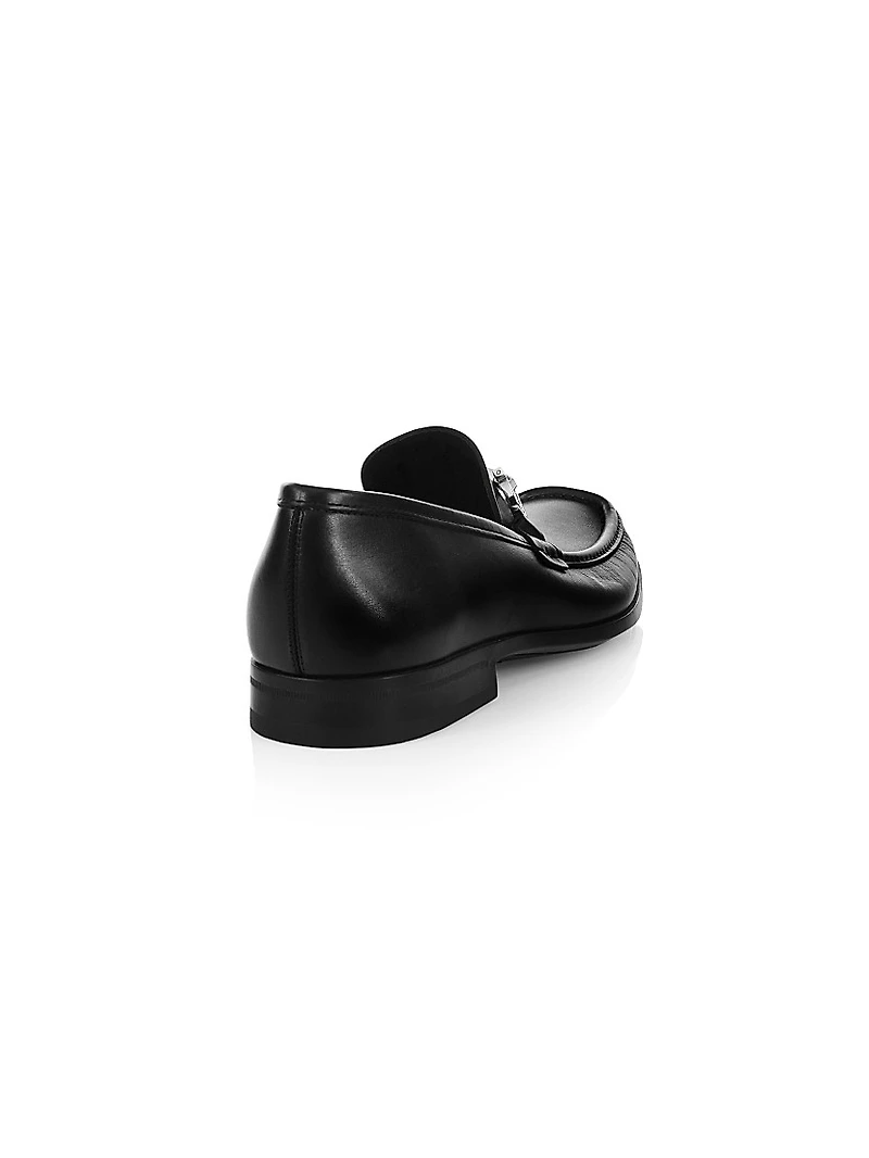 Chris Horse-Bit Leather Loafers