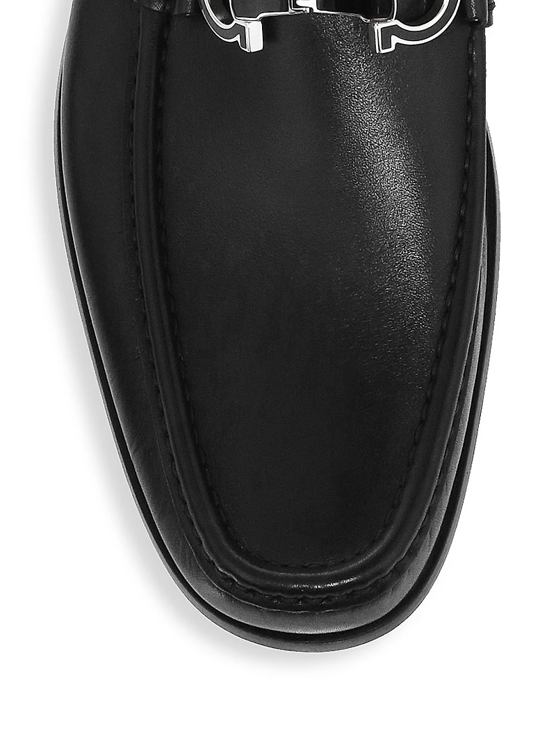 Chris Horse-Bit Leather Loafers