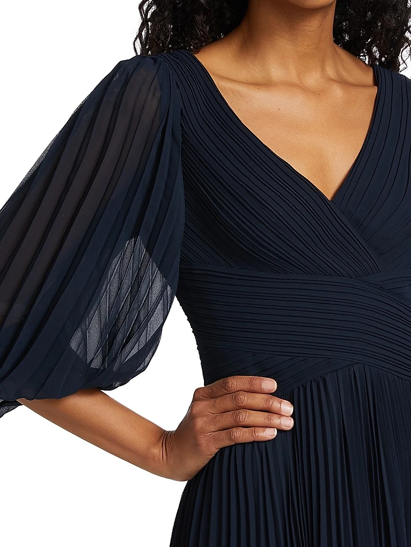 Chiffon Pleated Gown