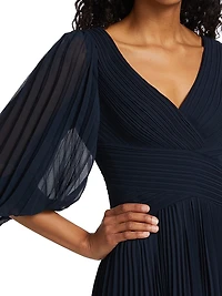 Chiffon Pleated Gown