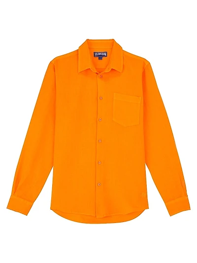 Long-Sleeve Linen Shirt