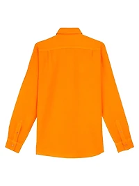 Long-Sleeve Linen Shirt