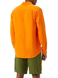 Long-Sleeve Linen Shirt