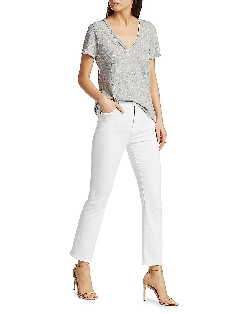 High-Rise Stretch Slim Kick-Flare Jeans