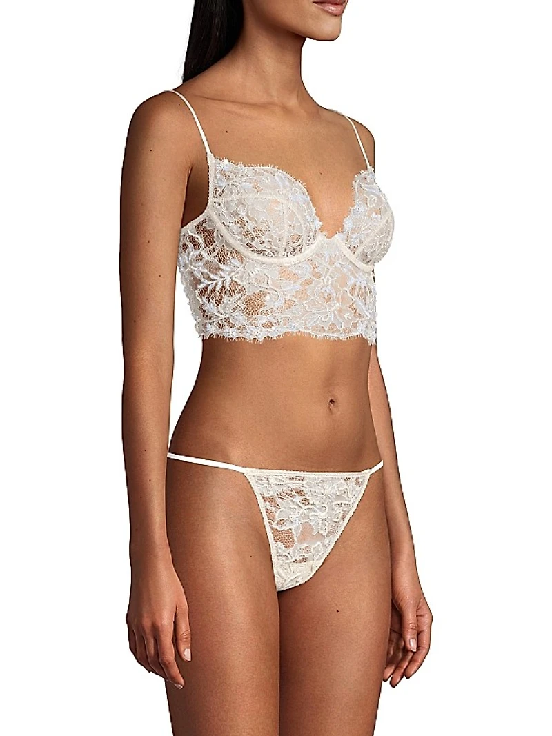 Beaded Long-Line Bra