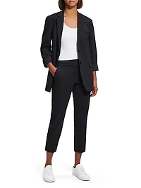 Treeca Linen Pull-On Crop Pants