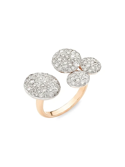 Sabbia 18K Rose Gold & Diamond Open Ring