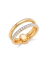 Iconica 18K Rose Gold & Diamond Ring