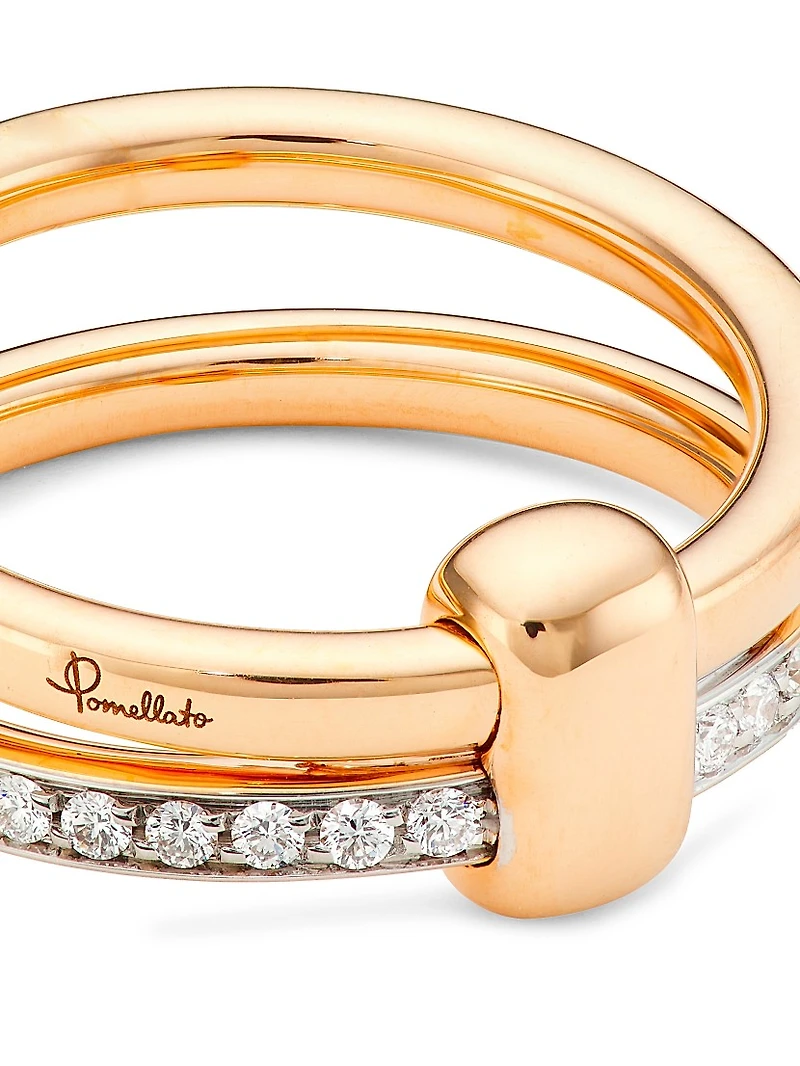 Iconica 18K Rose Gold & Diamond Ring