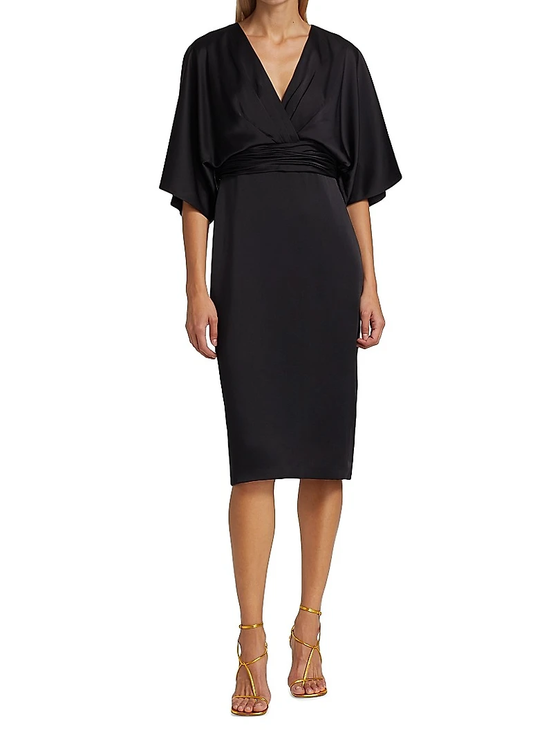 V-Neck Satin Dress