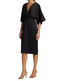 V-Neck Satin Dress