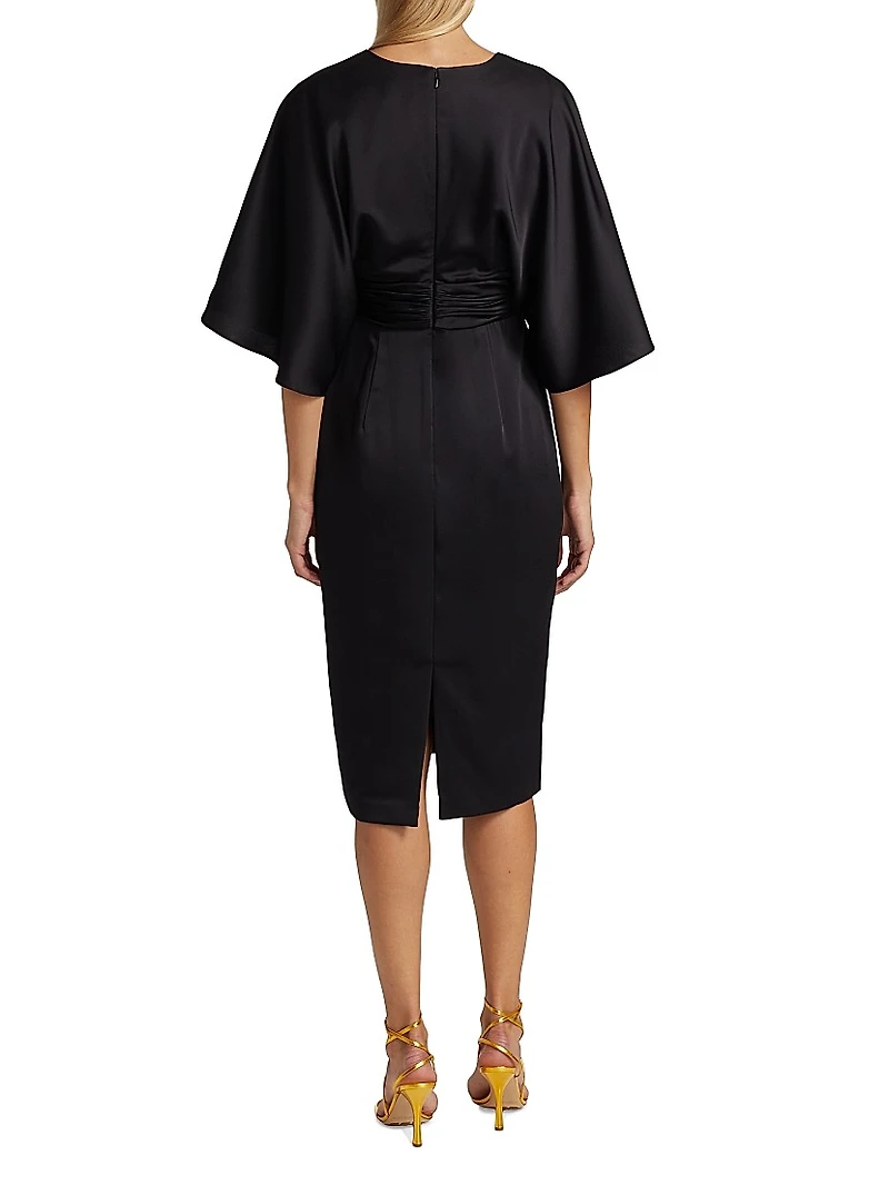 V-Neck Satin Dress