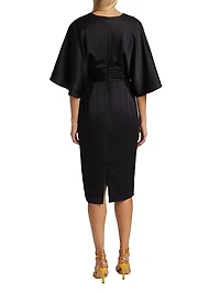 V-Neck Satin Dress