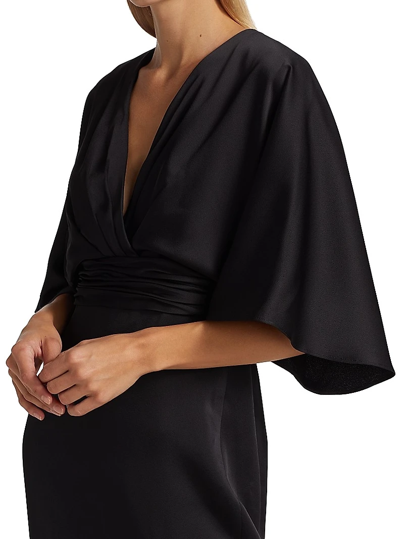 V-Neck Satin Dress