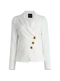 Single-Breasted Wrap Blazer