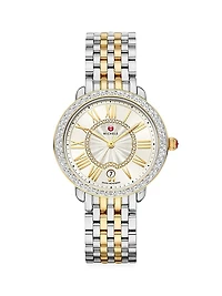Serin Mid Two-Tone Diamond Bracelet Watch