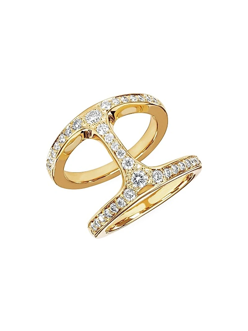 Dame Phantom 18K Gold & 0.79 TCW Diamond Ring