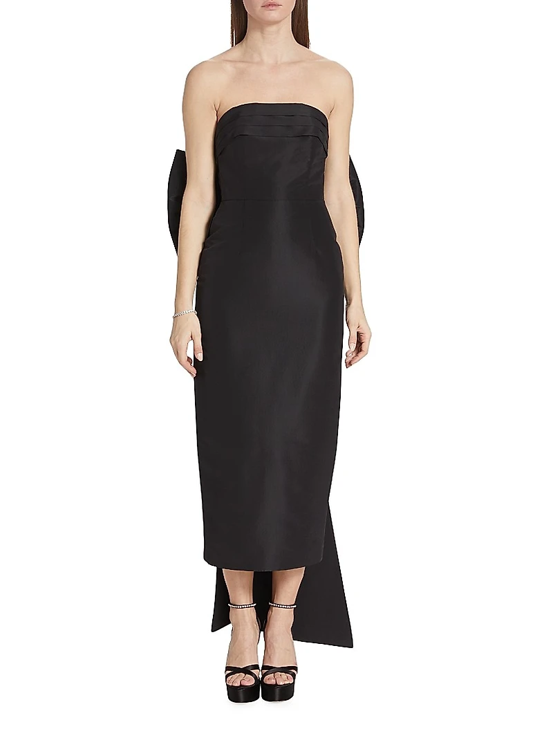 Margaret Bow Silk Dress