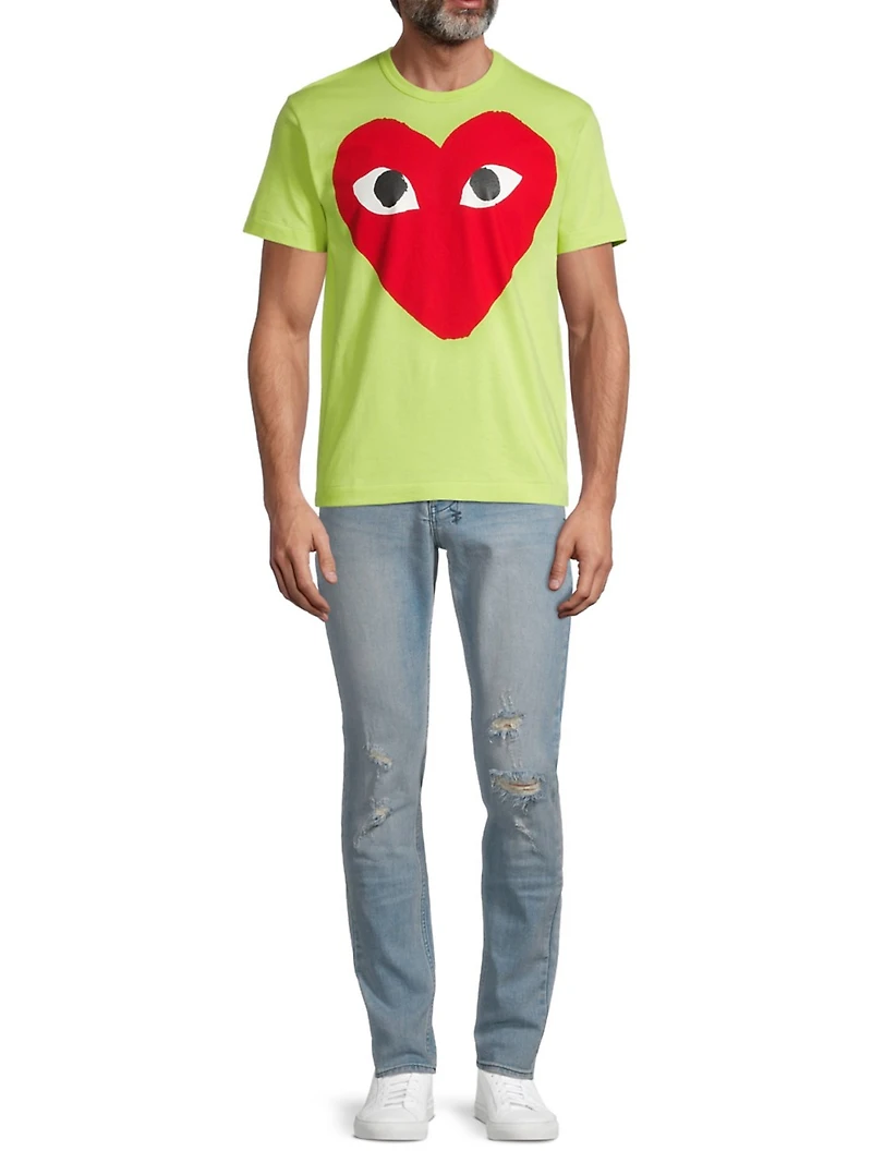 Large Center Heart Graphic T-Shirt