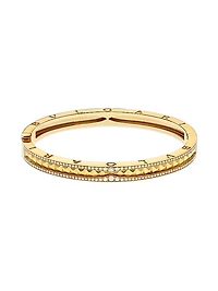 B.zero1 Rock 18K Yellow Gold & Diamond Hinged Bangle Bracelet