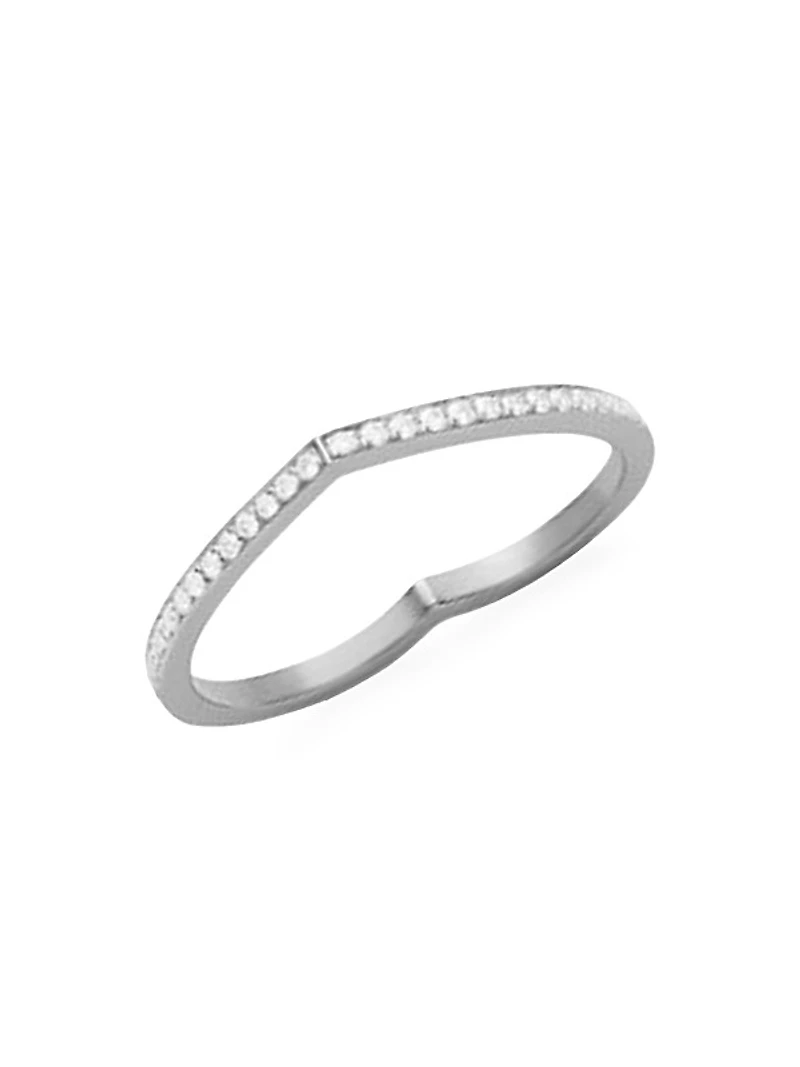 Antifer 18K White Gold & Diamond Heart Ring