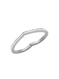 Antifer 18K White Gold & Diamond Heart Ring